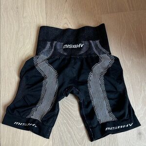 MISBHV Sport Black Compression Shorts with White Trim
